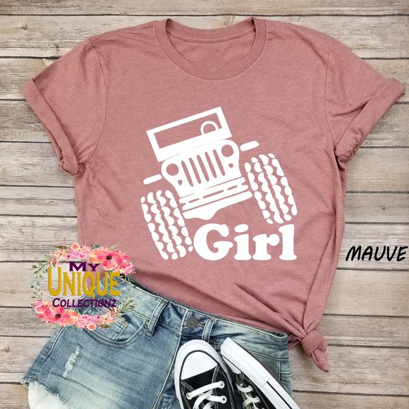 Jeep Girl Shirt, Jeep Wrangler, Black Jeep Shirt - Picture 1 of 2